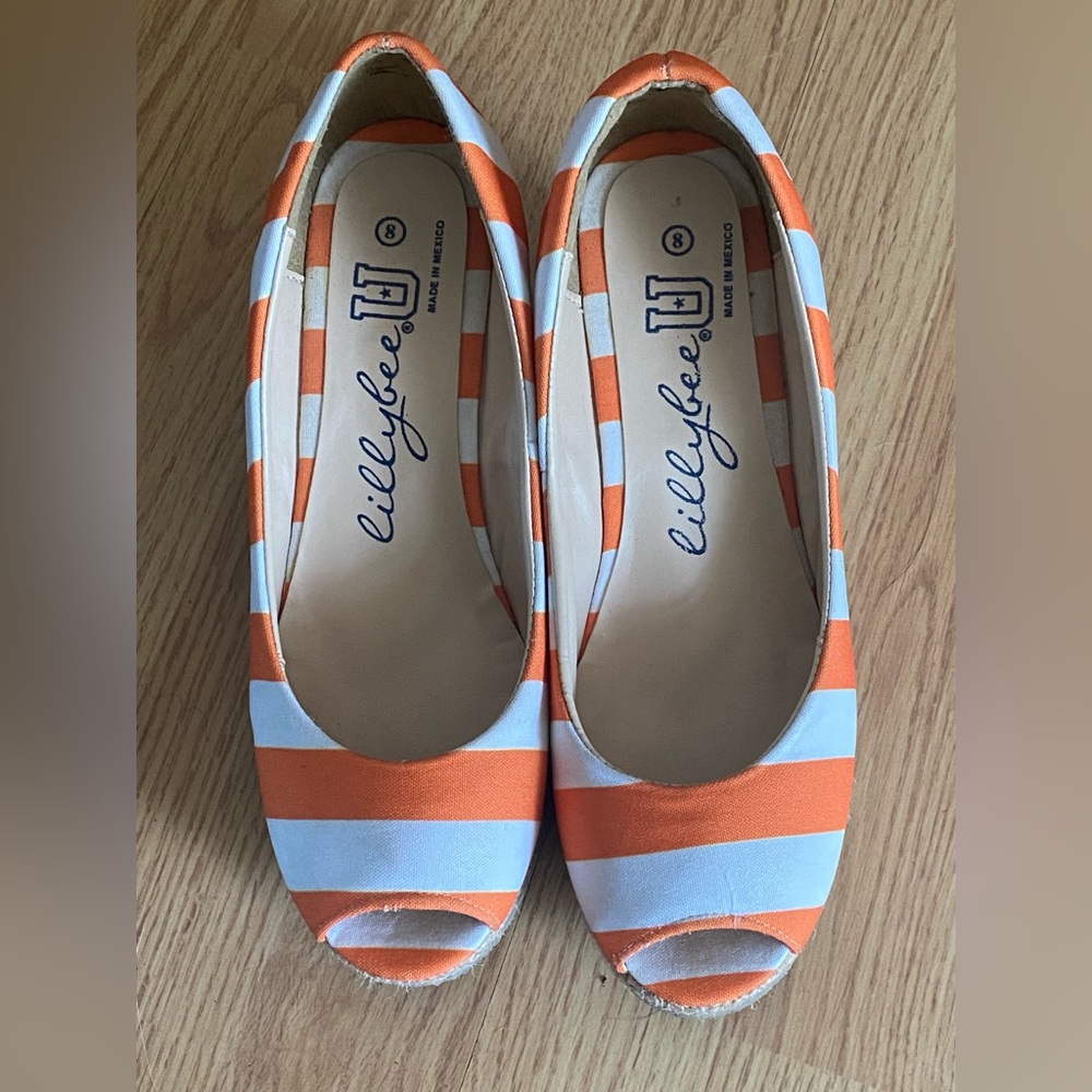 Women’s peep toe Lillybee U Tennessee Vols Wedges Size 8